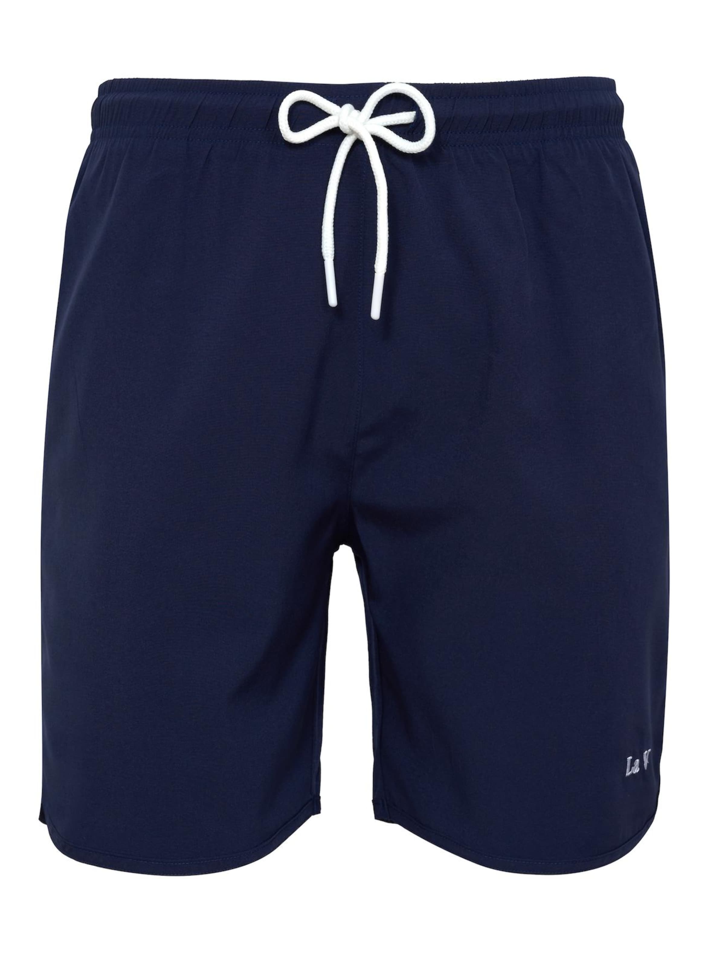 La V Zwemshorts in Blauw: voorkant