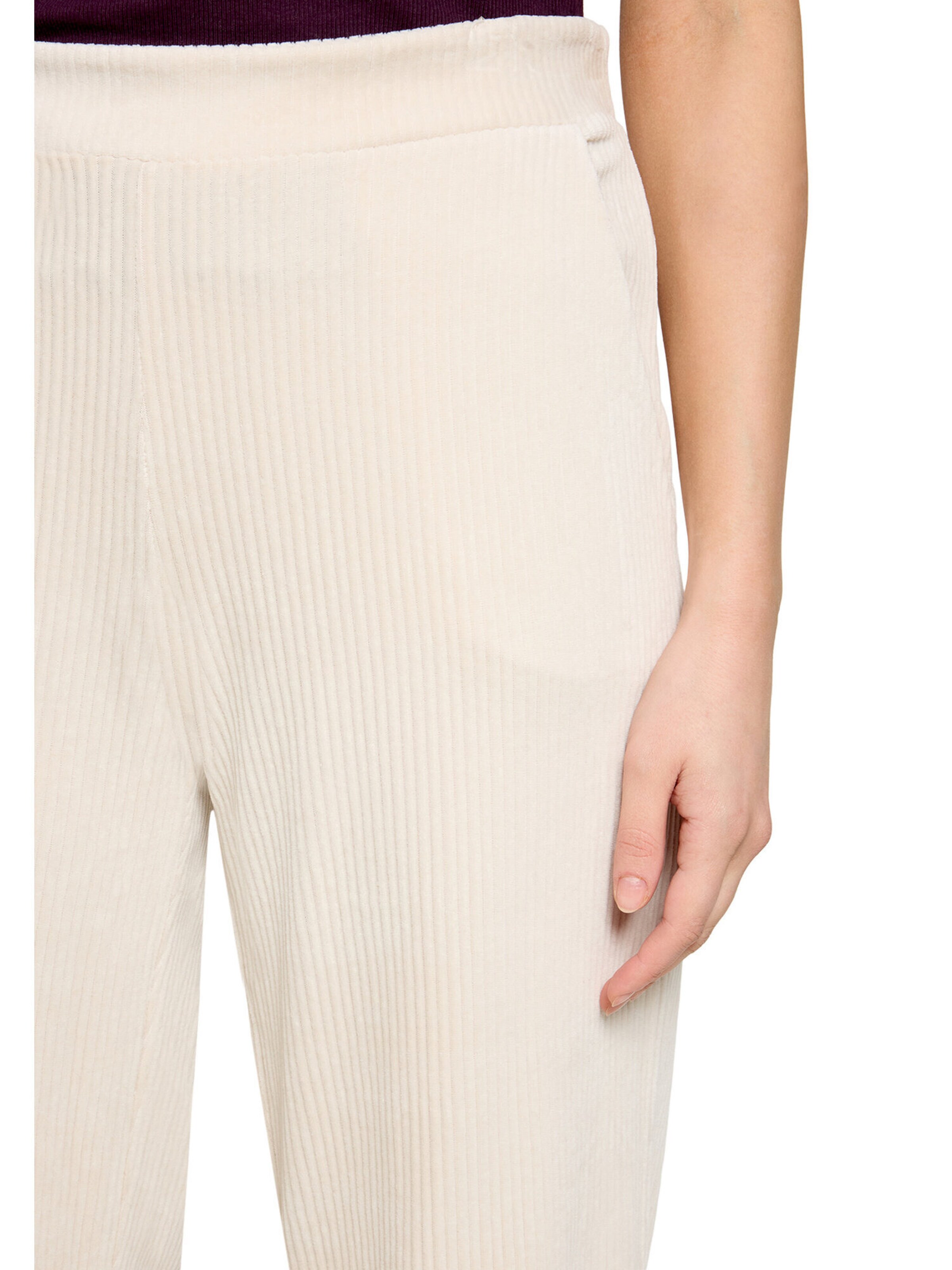 Cartoon Loosefit Palazzo-Hose mit Gummizug in Beige