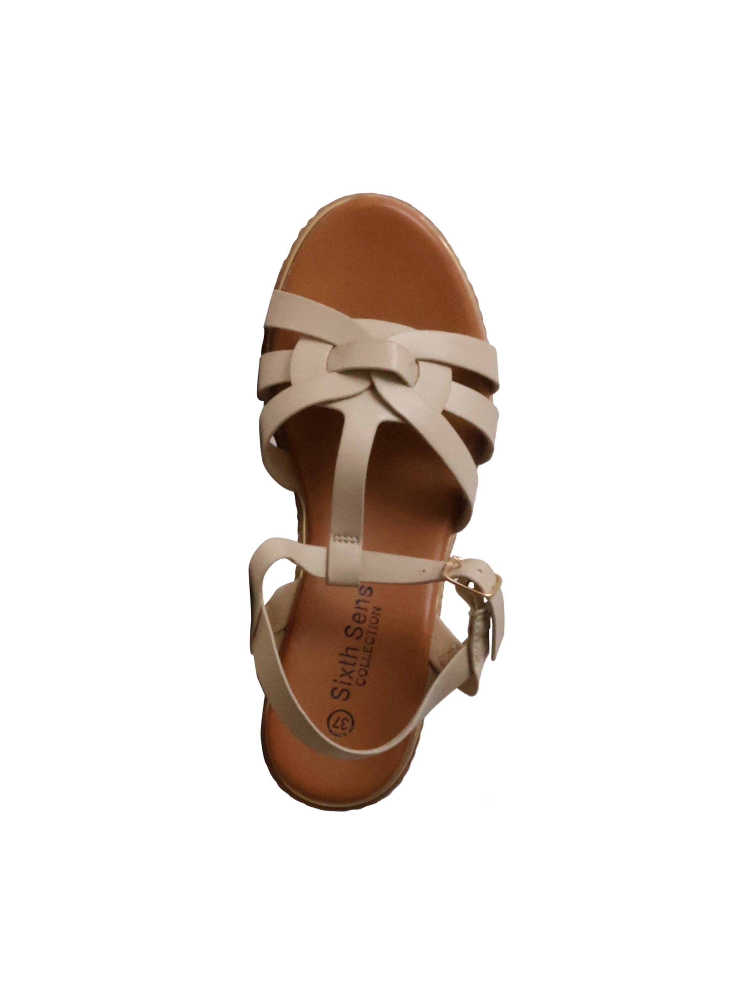 Sixth Sense - Sandalias 'Sandalen mit Keilabsatz und Riemchen – Paris' en beige