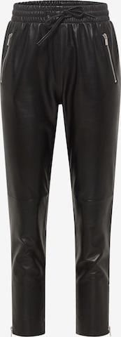Carlo Colucci Regular Pants 'Demichiel' in Black: front