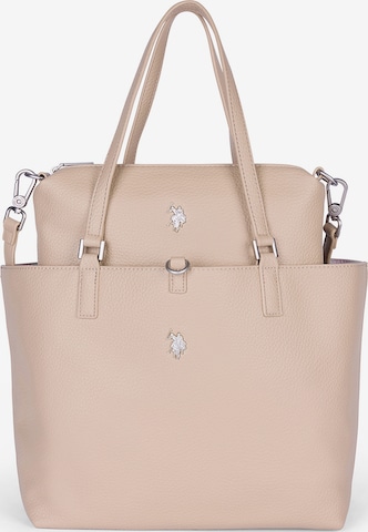Shopper di U.S. POLO ASSN. in beige: frontale