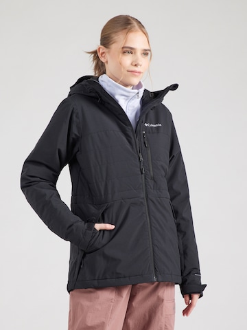 COLUMBIA - Casaco deportivo 'Powdered Peak' em preto: frente