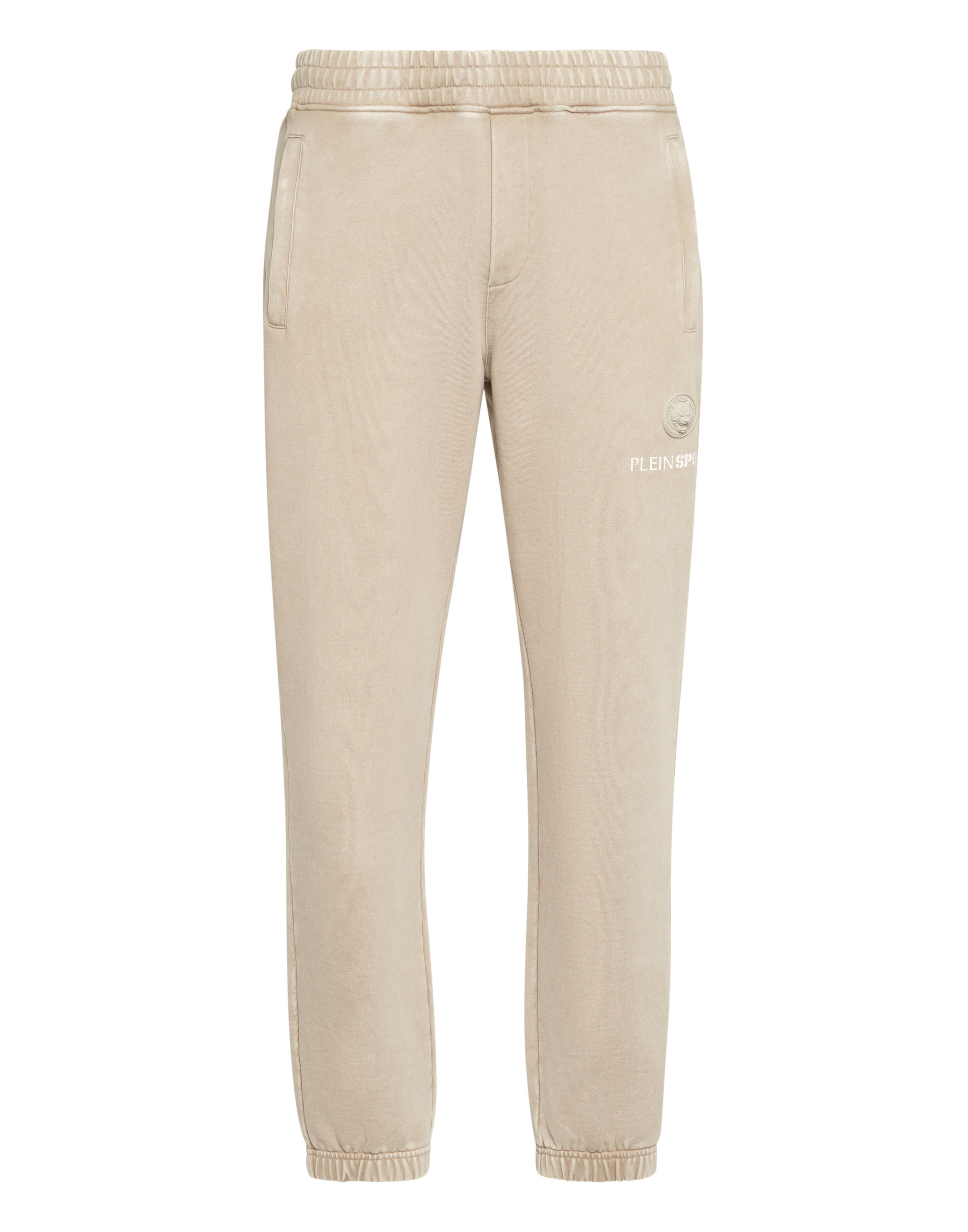 Plein Sport Tapered Broek in Beige: voorkant