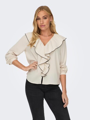 ONLY - Blusa 'LISE' em bege: frente