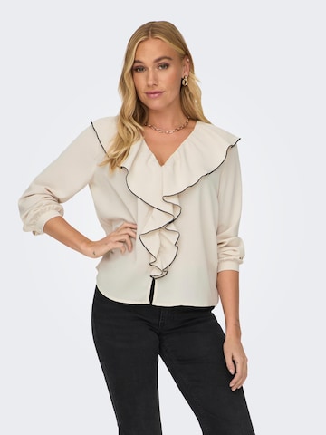 ONLY Blouse 'LISE' in Beige: voorkant