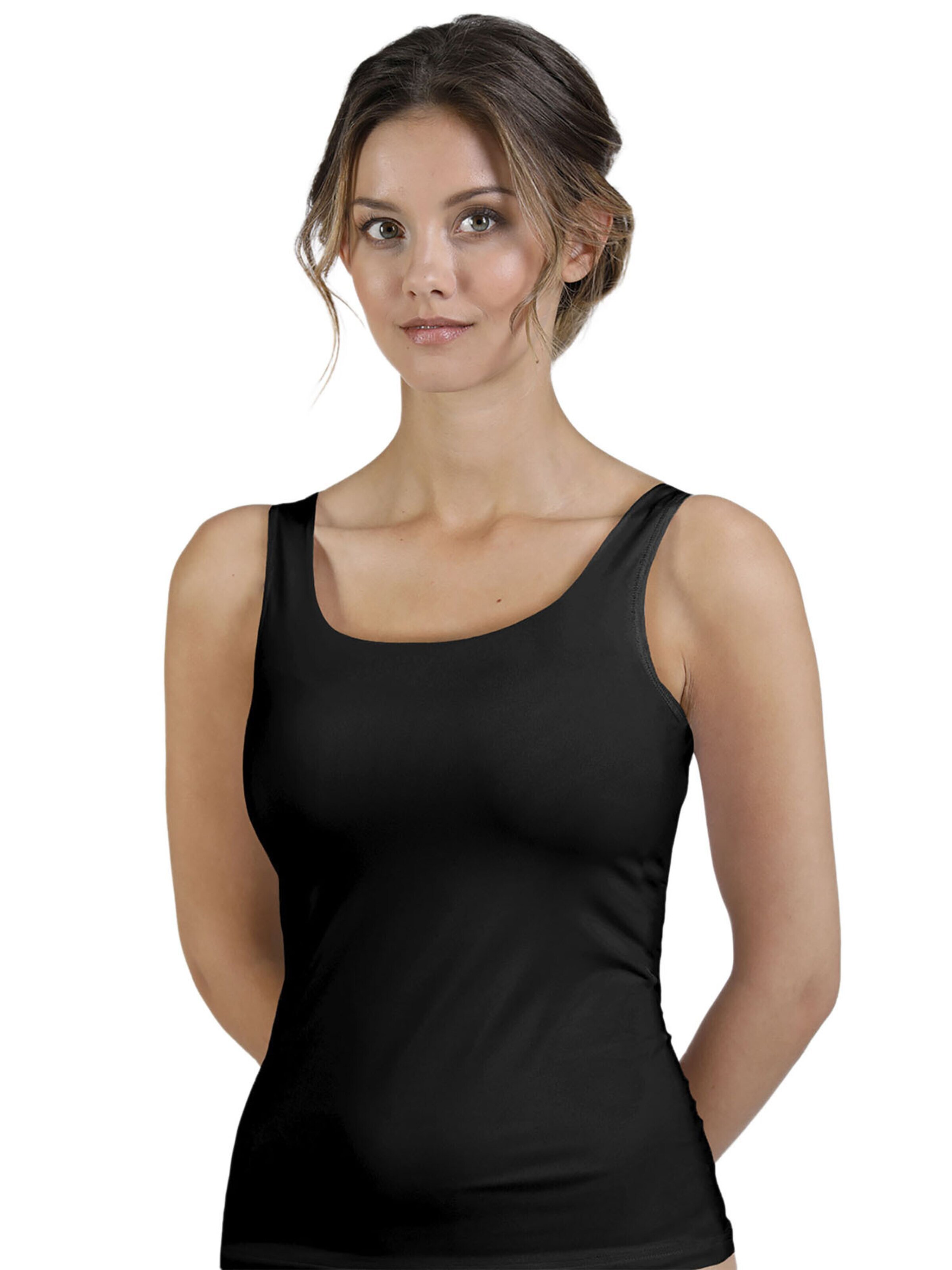 Nina von C. Undershirt 'Eco Soft' in Black: front