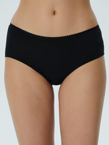 Albero Natur Boyshorts 'Damen Pants aus Bio-Baumwolle mit Spitze' in Black