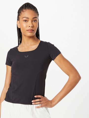 Castore Shirt 'Carolina' in Zwart: voorkant