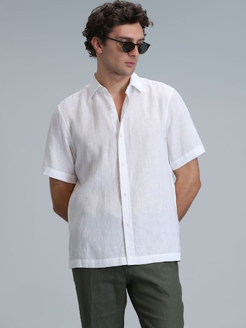 Chemise 'Bert' Lufian en blanc : devant