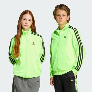 ADIDAS ORIGINALS Zip-Up Hoodie 'Adicolor Firebird' in Green: front