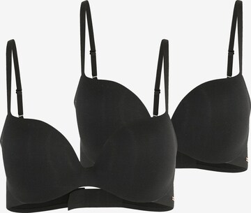 Royal Lounge Intimates Triangle Bra ' Royal  Sweetheart ' in Black: front