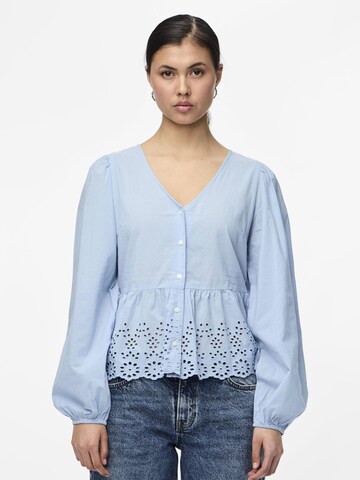 PIECES Bluse 'PCMalika' in Blau: Vorderseite