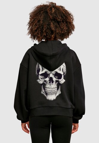 Merchcode Sweatshirt 'Halloween - Skull' in Black: front