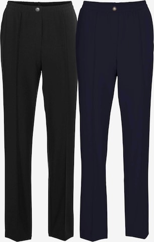 Goldner Regular Pleated Pants in Blue: front