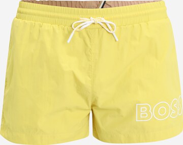 Shorts de bain 'Mooneye' BOSS en jaune : devant