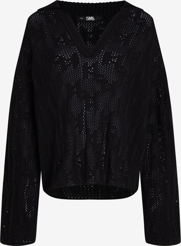 Pullover di Karl Lagerfeld in nero: frontale