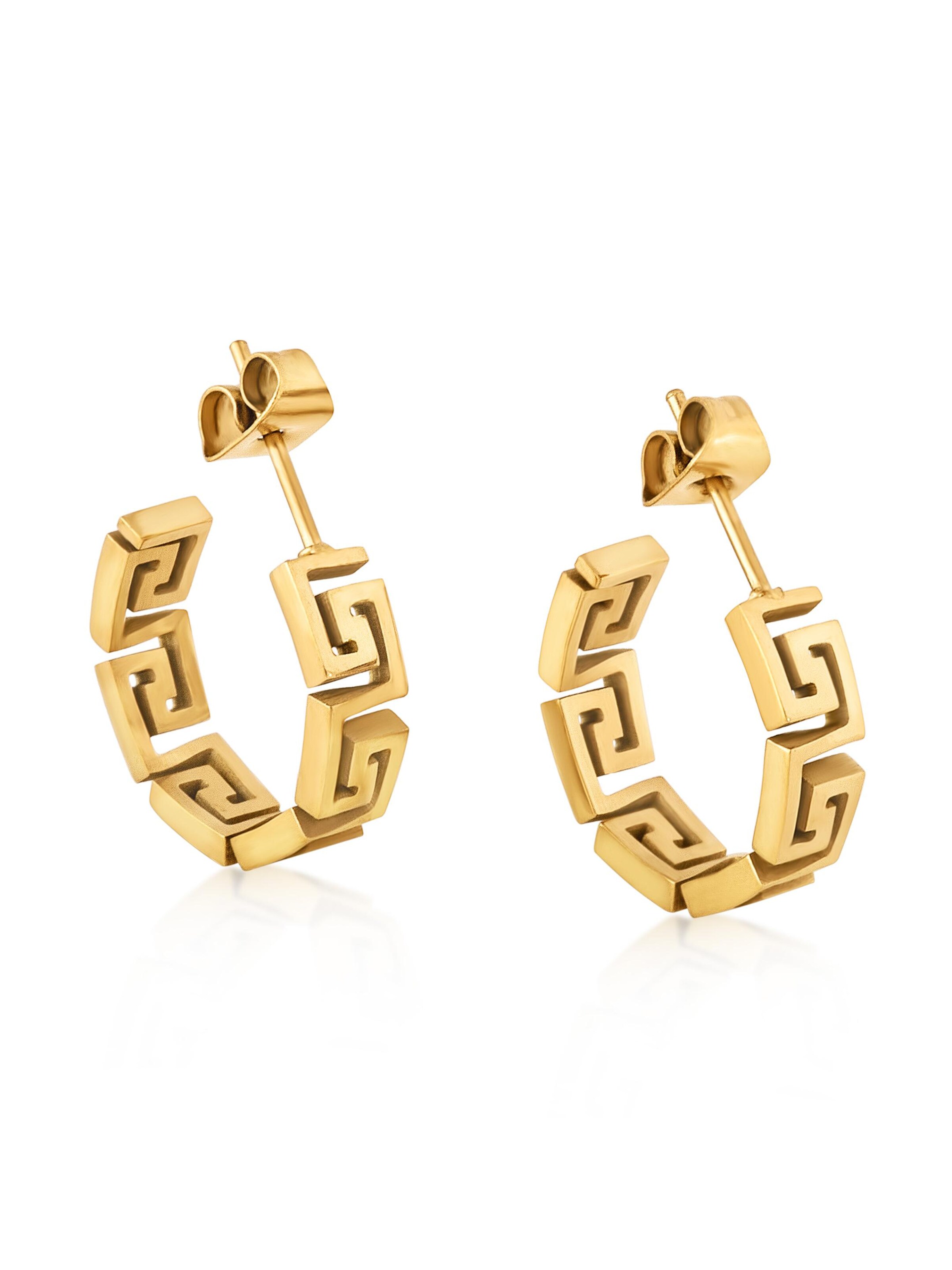 Akitsune Earrings 'Argius' in Gold: front