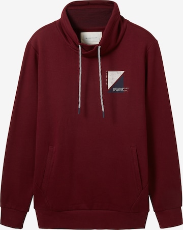 Sweat-shirt TOM TAILOR en rouge : devant