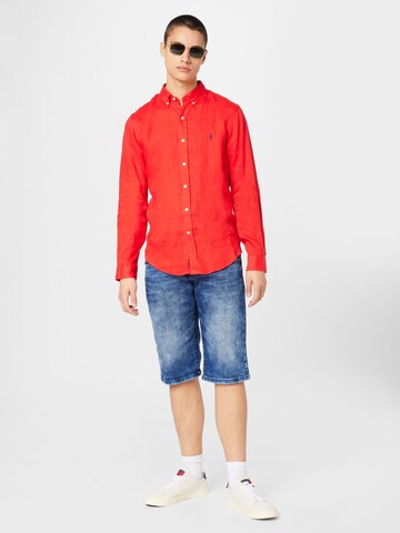 Coupe regular Chemise Polo Ralph Lauren en rouge