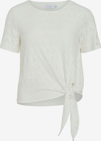 VILA Тениска 'VIAMALINA' в бяло: отпред