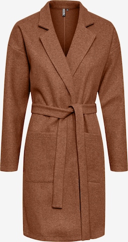 PIECES Between-Seasons Coat 'Jolene' in Brown: front