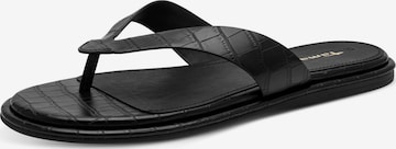 juoda Tamaris Šlepetės per pirštą: priekis