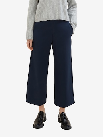 Wide leg Pantaloni di TOM TAILOR DENIM in blu: frontale