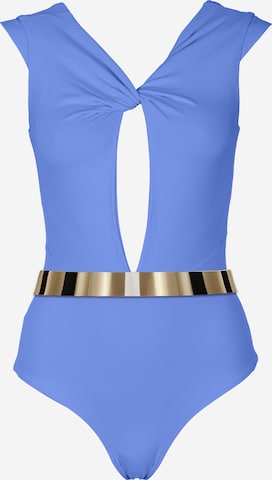 SEA ME SWIM Swimsuit 'COTE D'AZUR Gold Edition' in Blue: front