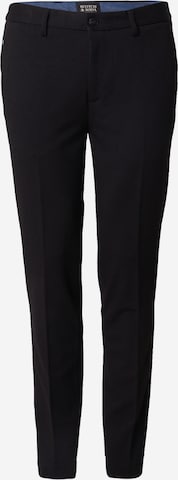 SCOTCH & SODA Tapered Suorat housut värissä musta: etupuoli