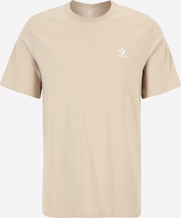 T-Shirt CONVERSE en beige : devant