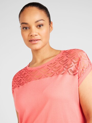 ONLY Carmakoma Shirt 'Flake' in Pink