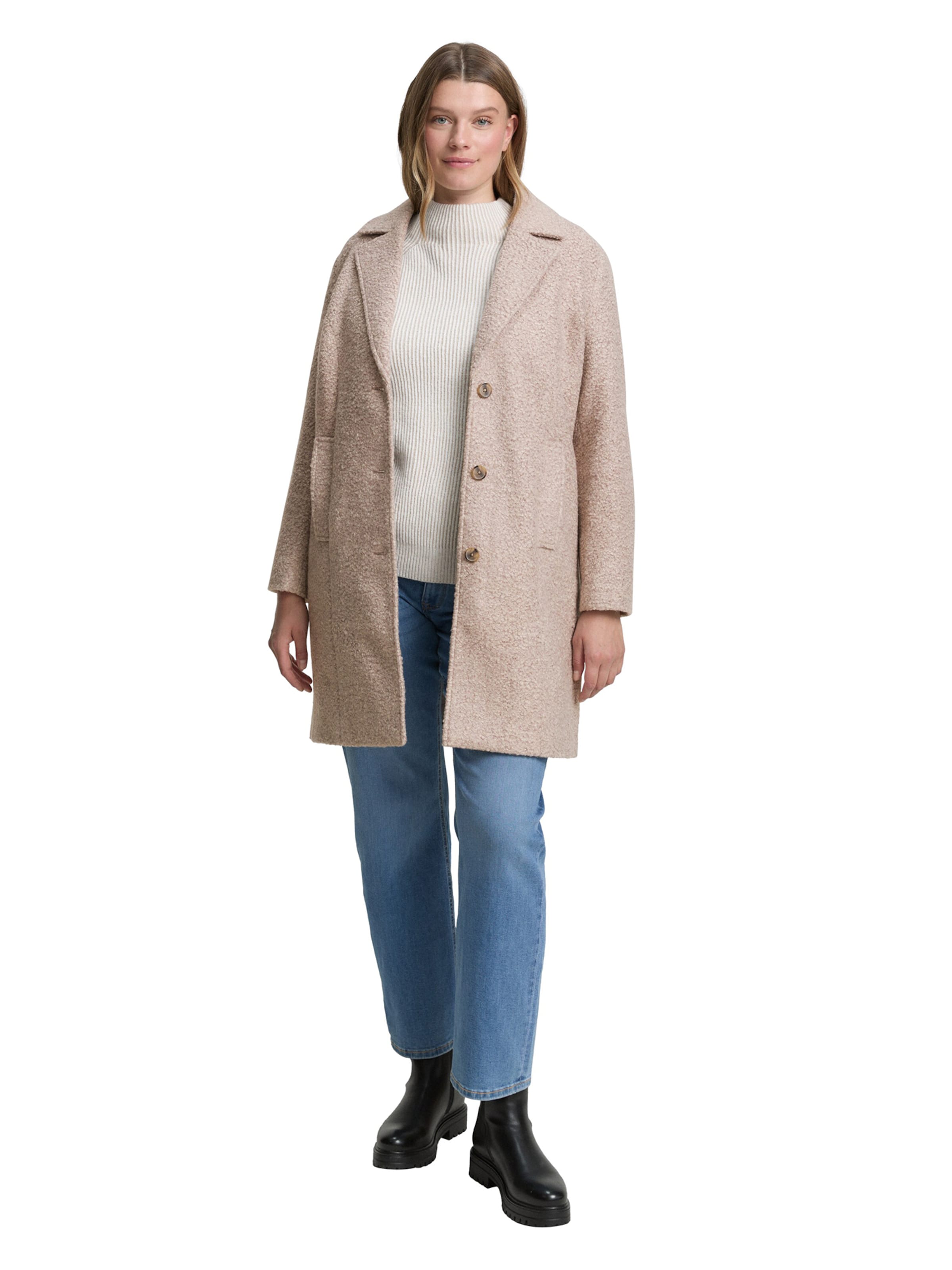 Tom Tailor Women + Ανοιξιάτικο και φθινοπωρινό παλτό σε μπεζ: μπροστά