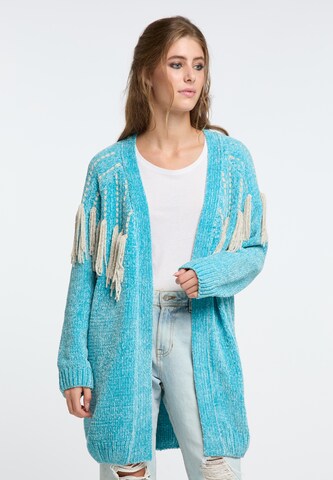 Cardigan IZIA en bleu : devant