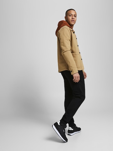 JACK & JONES Дънки Tapered Leg Панталон 'Gordon Star' в черно