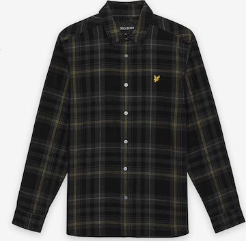 Lyle & Scott Overhemd 'Tartan Corduroy' in Zwart: voorkant