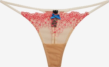 String 'embroidery Opal' La Muel Lingerie en rose : devant