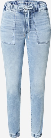 Skinny Jeggings de la American Eagle pe albastru: față