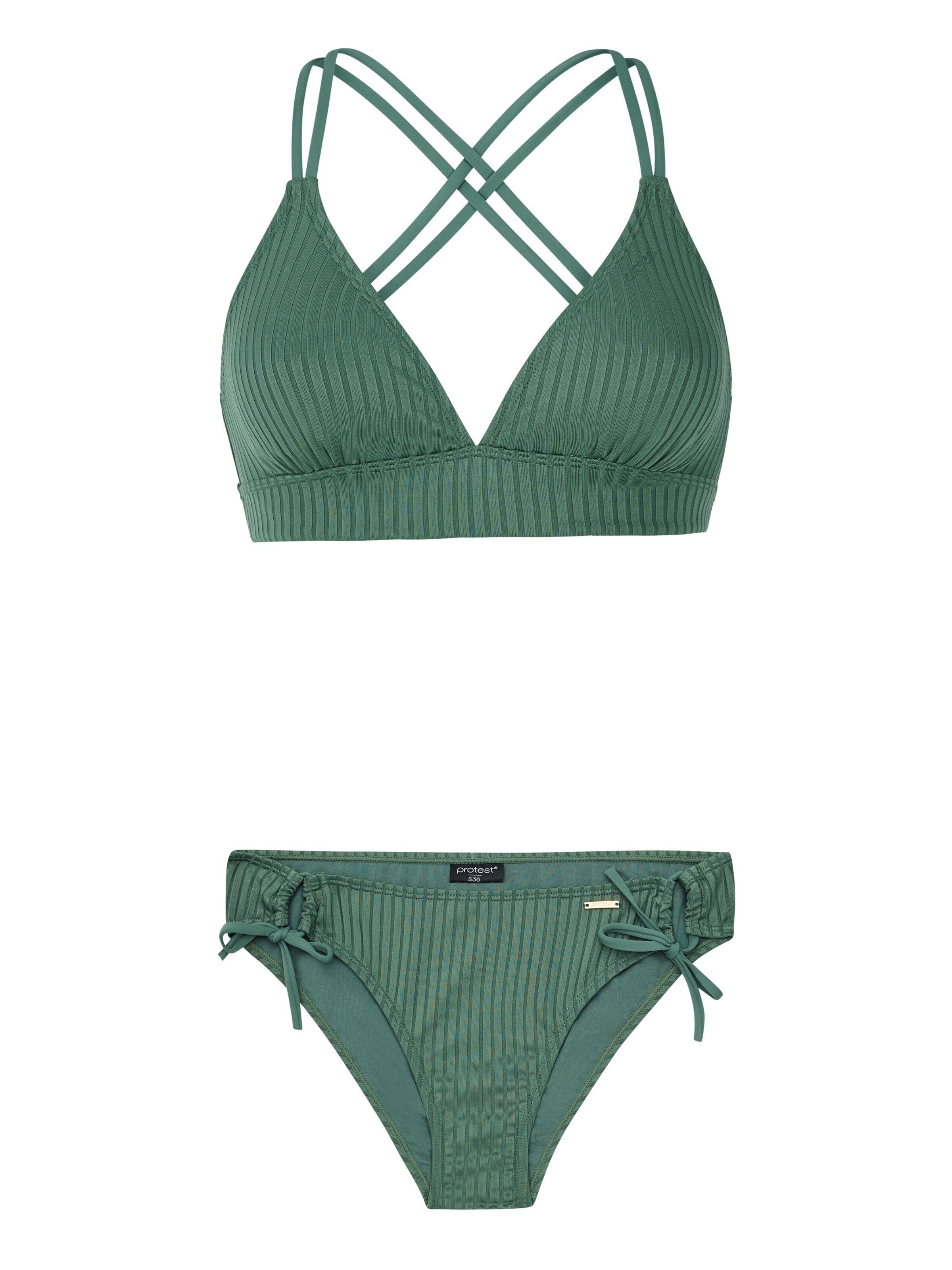 PROTEST Triangel Bikini 'PRTCosta' in Groen: voorkant