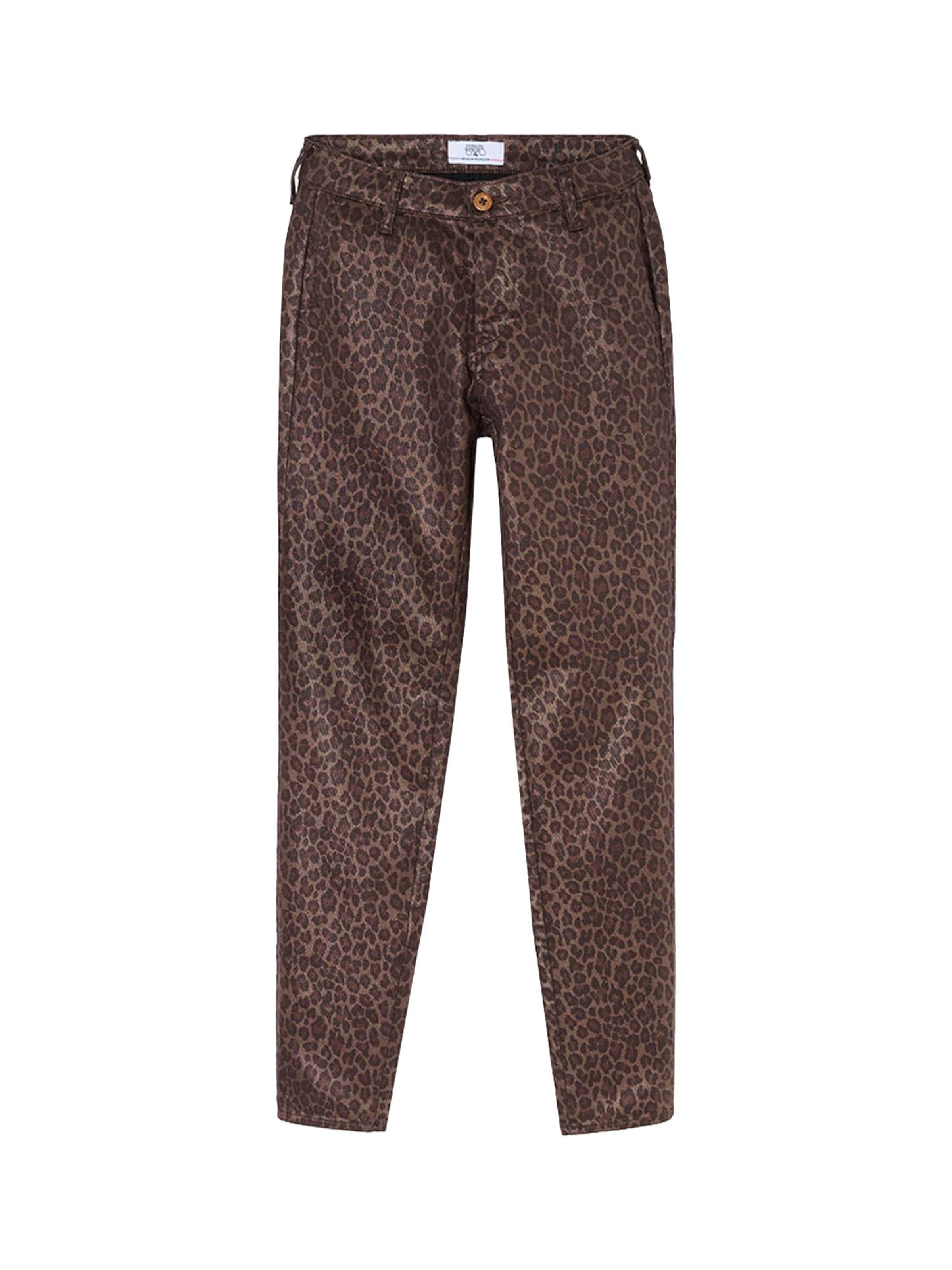Regular Pantalon chino 'FLEXO' Le Temps Des Cerises en marron : devant