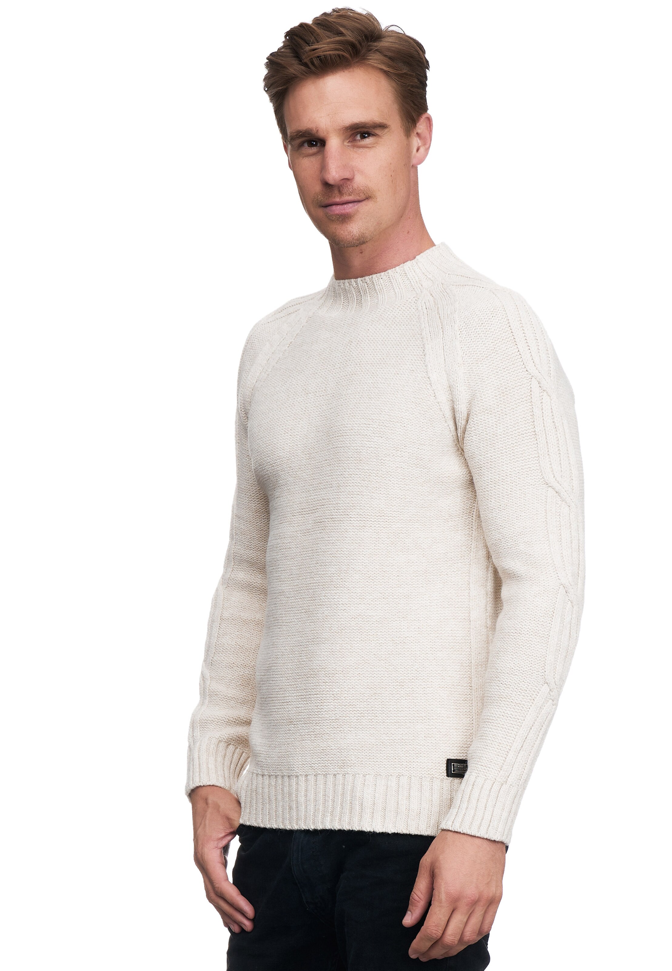 Rusty Neal Pullover in Beige: Vorderseite