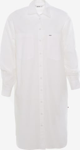 BIG STAR Shirt Dress in White: front