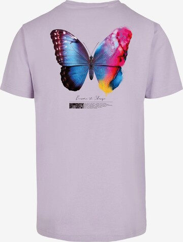 Mister Tee Shirt 'Become the Change' in Lila