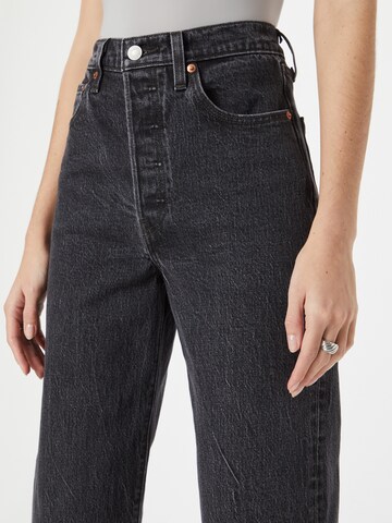 Regular Jeans 'Ribcage Straight Ankle' de la LEVI'S ® pe negru