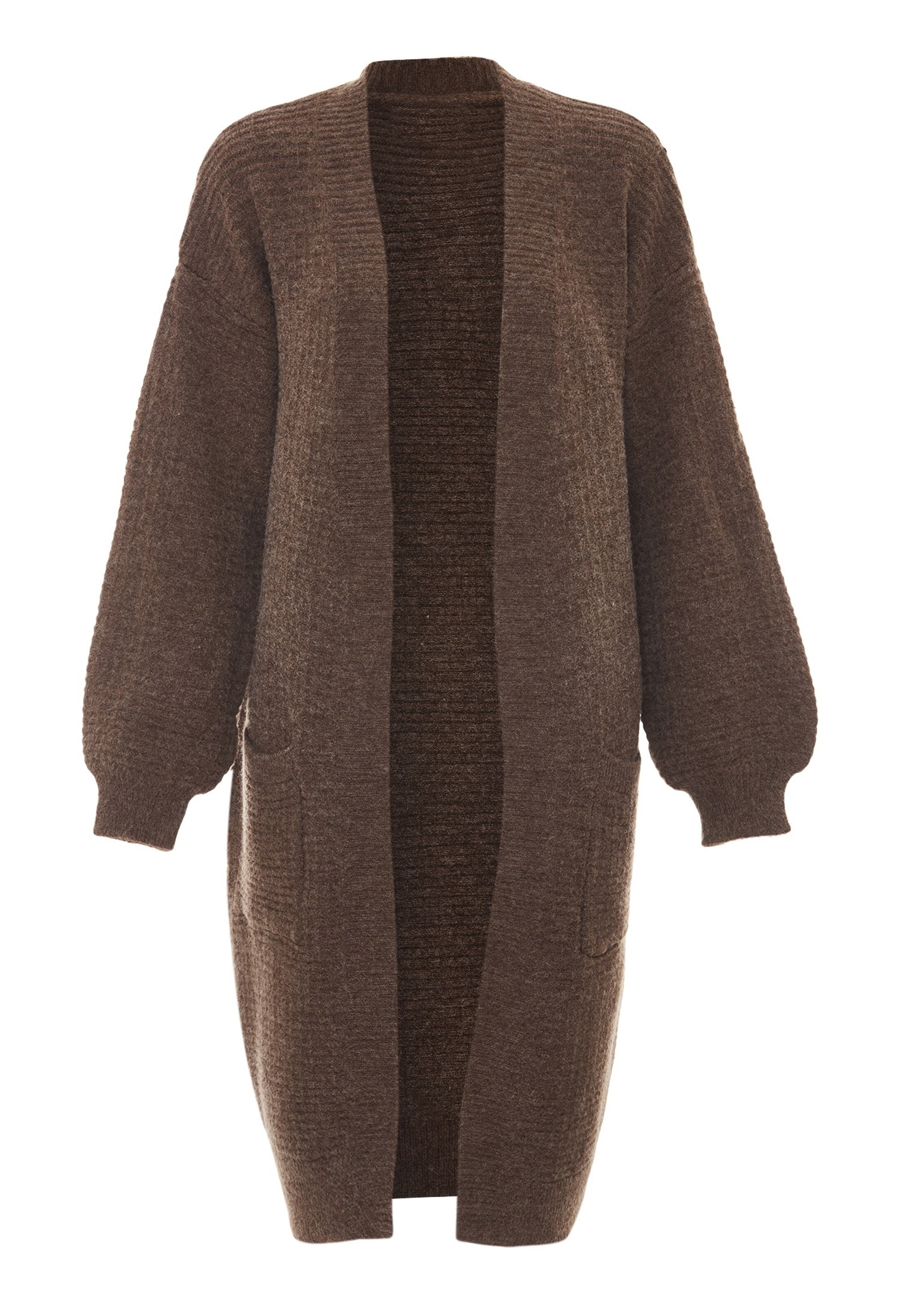 Tanuna - Casaco de malha em castanho: frente