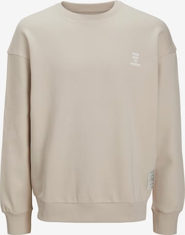 Sweat-shirt JACK & JONES en beige : devant