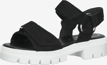 GABOR Sandals 'Soft Nubuk' in Black: front