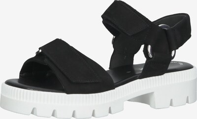GABOR Sandale 'Soft Nubuk' in schwarz / weiß, Produktansicht