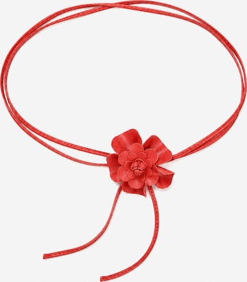 COLLEZIONE ALESSANDRO Gürtel 'Blüte' in Rot: Vorderseite