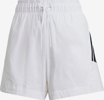 ADIDAS SPORTSWEAR Loose fit Sports trousers in White: front