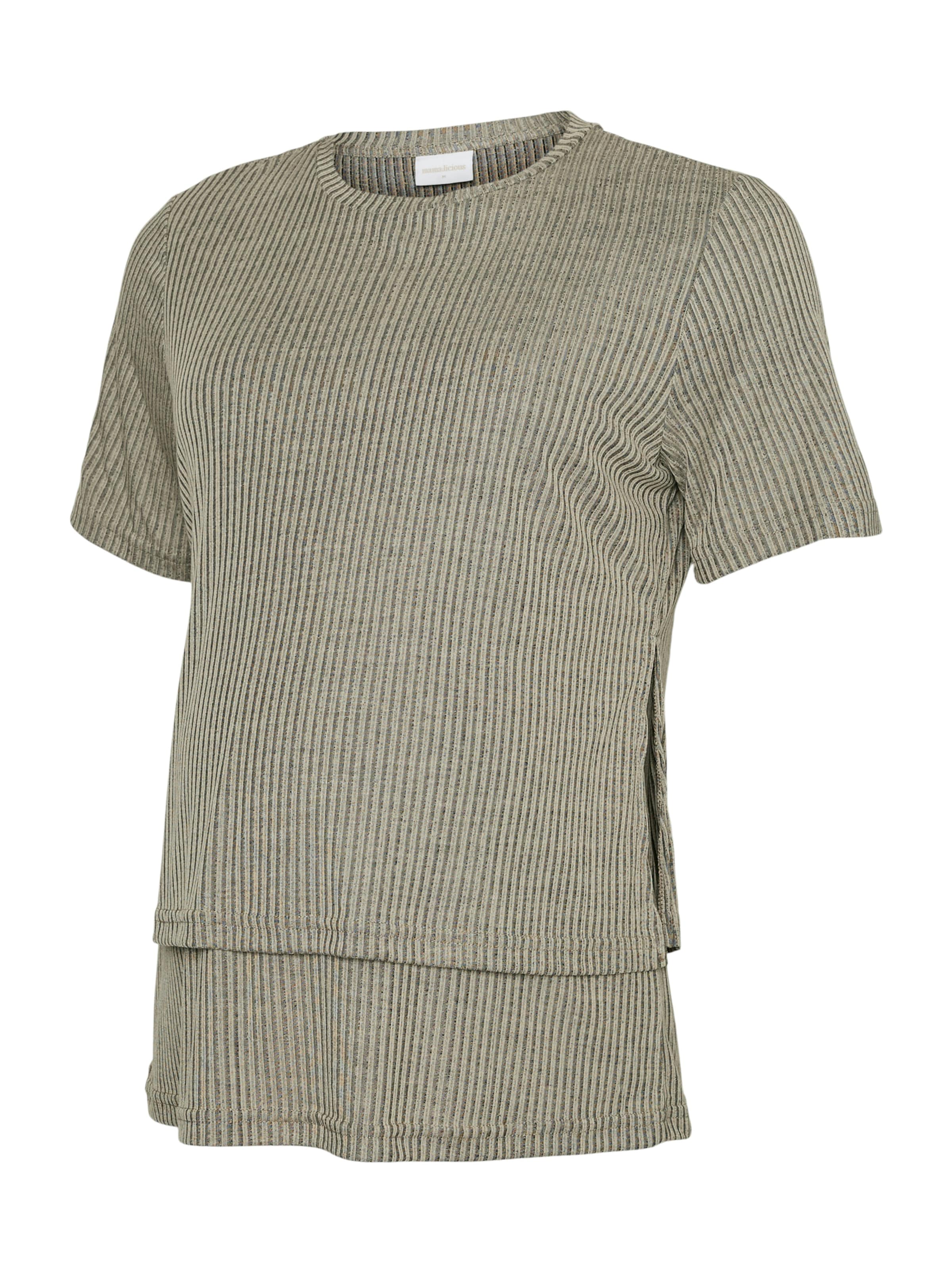 MAMALICIOUS - Camiseta 'MLAnli' en gris: frente